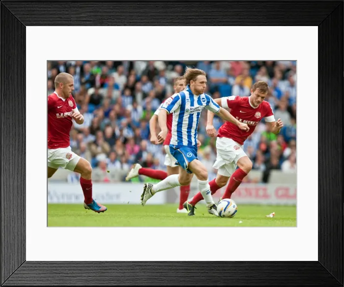 Framed Print : Brighton & Hove Albion's Craig Mackail-Smith Scores Against Barnsley in Npower Championship Match, August 25, 2012 Framed Print : Brighton & Hove Albion's Craig Mackail-Smith Scores Against Barnsley in Npower Championship Match, August 25, 2012