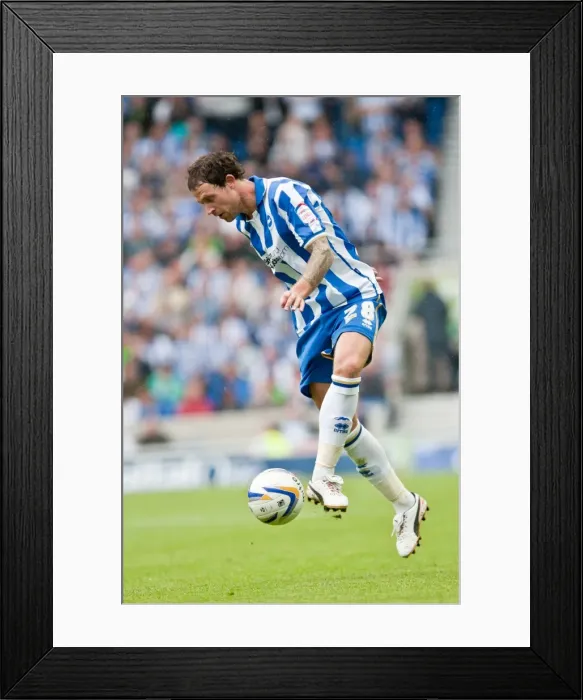 Framed Print : Wayne Bridge Scores for Brighton & Hove Albion Against Barnsley, August 25, 2012 Framed Print : Wayne Bridge Scores for Brighton & Hove Albion Against Barnsley, August 25, 2012