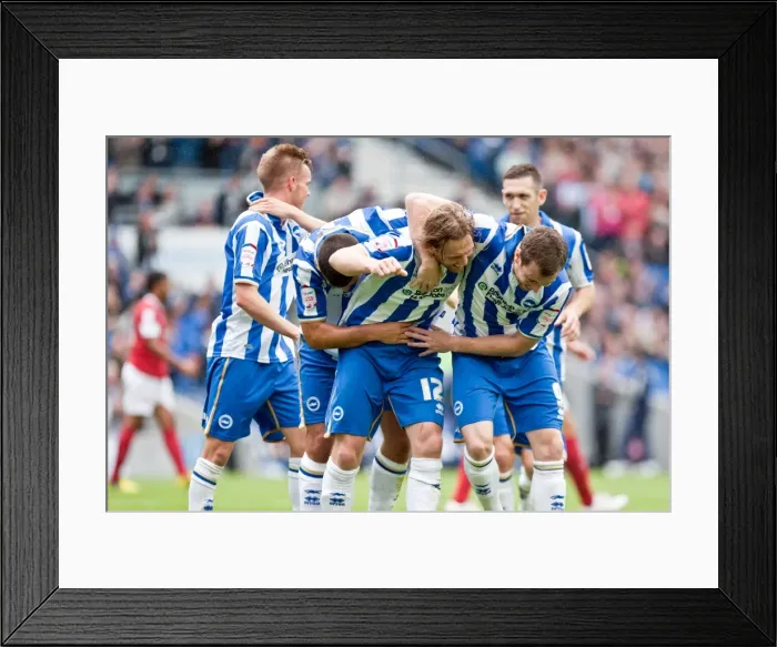 Framed Print : Craig Mackail-Smith Scores for Brighton & Hove Albion Against Barnsley, August 25, 2012 Framed Print : Craig Mackail-Smith Scores for Brighton & Hove Albion Against Barnsley, August 25, 2012