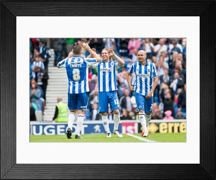 Framed Print : Craig Mackail-Smith's Goal Celebration: Brighton & Hove Albion vs Barnsley, August 25, 2012 Framed Print : Craig Mackail-Smith's Goal Celebration: Brighton & Hove Albion vs Barnsley, August 25, 2012