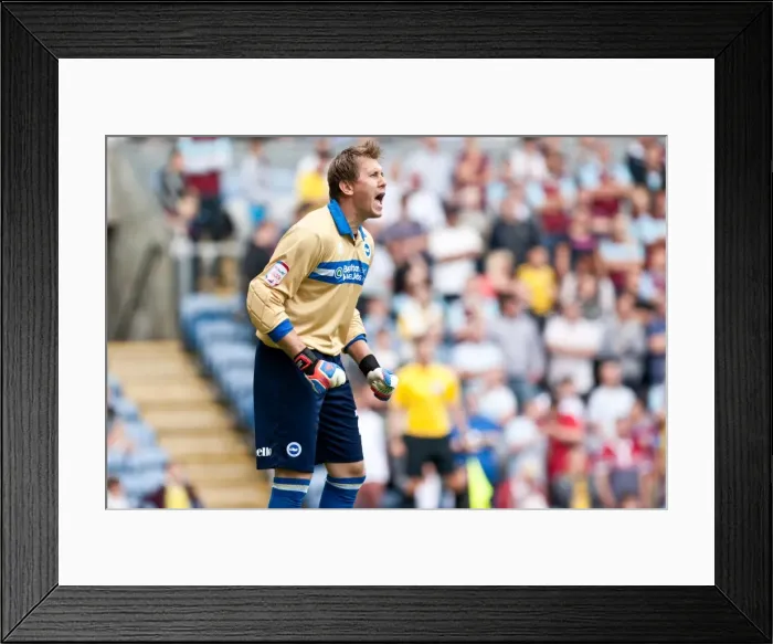 Framed Print : Shouting Intensely: Tomasz Kuszczak of Brighton & Hove Albion During Burnley vs. Brighton Npower Championship Match, September 1, 2012 Framed Print : Shouting Intensely: Tomasz Kuszczak of Brighton & Hove Albion During Burnley vs. Brighton Npower Championship Match, September 1, 2012