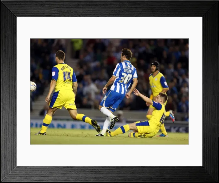 Framed Print : Brighton & Hove Albion's Will Buckley Scores the Winning Goal Against Sheffield Wednesday, September 14, 2012 Framed Print : Brighton & Hove Albion's Will Buckley Scores the Winning Goal Against Sheffield Wednesday, September 14, 2012