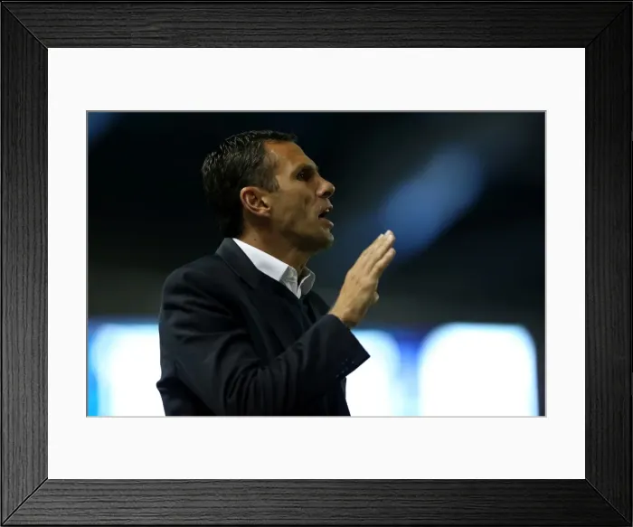 Framed Print : Gus Poyet: Brighton & Hove Albion Manager in Action Against Sheffield Wednesday, September 14, 2012 Framed Print : Gus Poyet: Brighton & Hove Albion Manager in Action Against Sheffield Wednesday, September 14, 2012