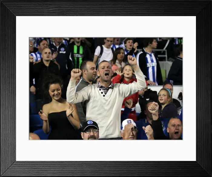 Framed Print : Brighton & Hove Albion FC: Electric Atmosphere - Crowd Shots at The Amex (2012-2013) Framed Print : Brighton & Hove Albion FC: Electric Atmosphere - Crowd Shots at The Amex (2012-2013)