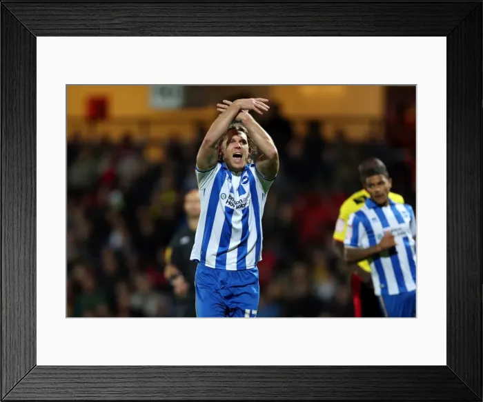 Framed Print : Craig Mackail-Smith Scores Penalty Kick for Brighton & Hove Albion Against Burnley in Npower Championship (12-09-2012) Framed Print : Craig Mackail-Smith Scores Penalty Kick for Brighton & Hove Albion Against Burnley in Npower Championship (12-09-2012)