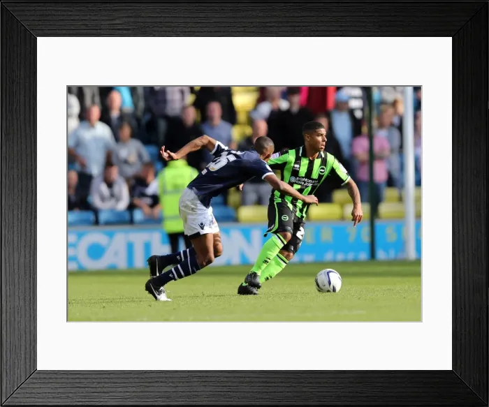 Framed Print : Brighton & Hove Albion's Liam Bridcutt in Action Against Millwall, Championship Clash at The Den (September 22, 2012) Framed Print : Brighton & Hove Albion's Liam Bridcutt in Action Against Millwall, Championship Clash at The Den (September 22, 2012)