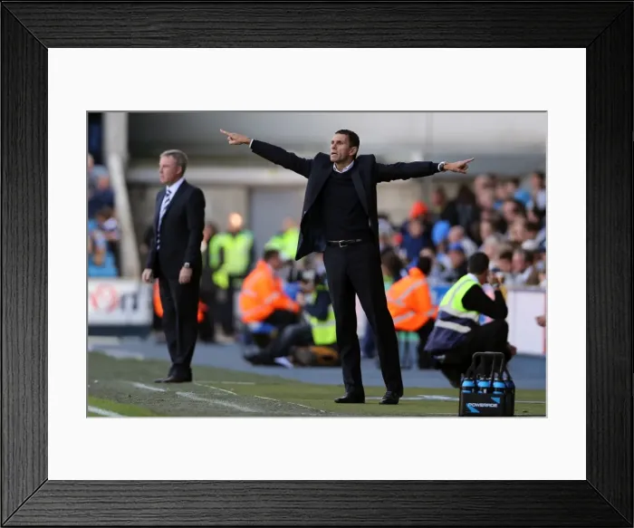 Framed Print : Gus Poyet during Millwall v Brighton & Hove Albion, Npower Championship Framed Print : Gus Poyet during Millwall v Brighton & Hove Albion, Npower Championship