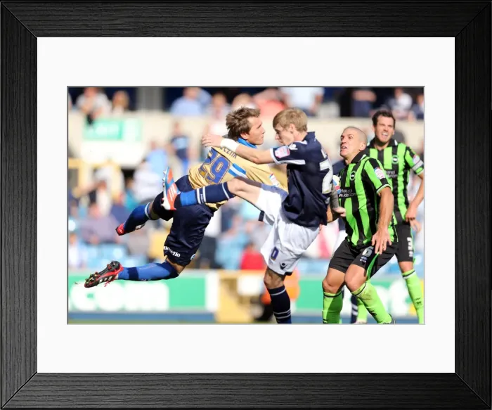 Framed Print : Brighton & Hove Albion vs. Millwall: 2012-13 Away Game Framed Print : Brighton & Hove Albion vs. Millwall: 2012-13 Away Game