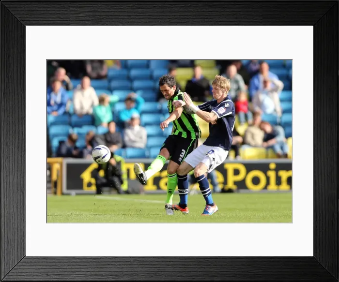 Framed Print : Gordon Greer during Millwall v Brighton & Hove Albion, Npower Championship Framed Print : Gordon Greer during Millwall v Brighton & Hove Albion, Npower Championship