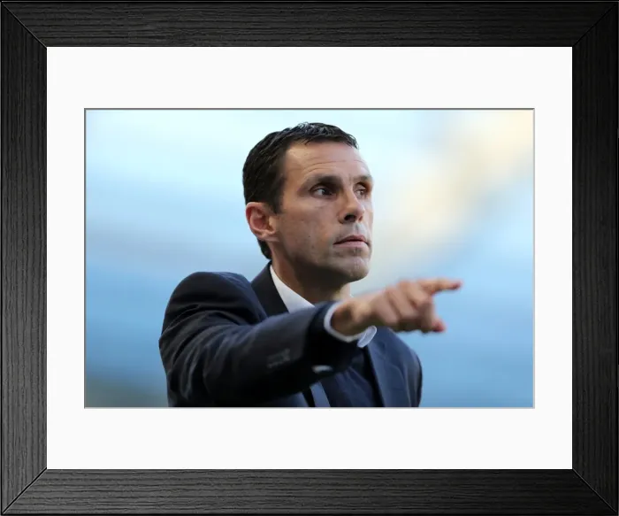 Framed Print : Gus Poyet Leads Brighton & Hove Albion Against Birmingham City, Npower Championship 2012