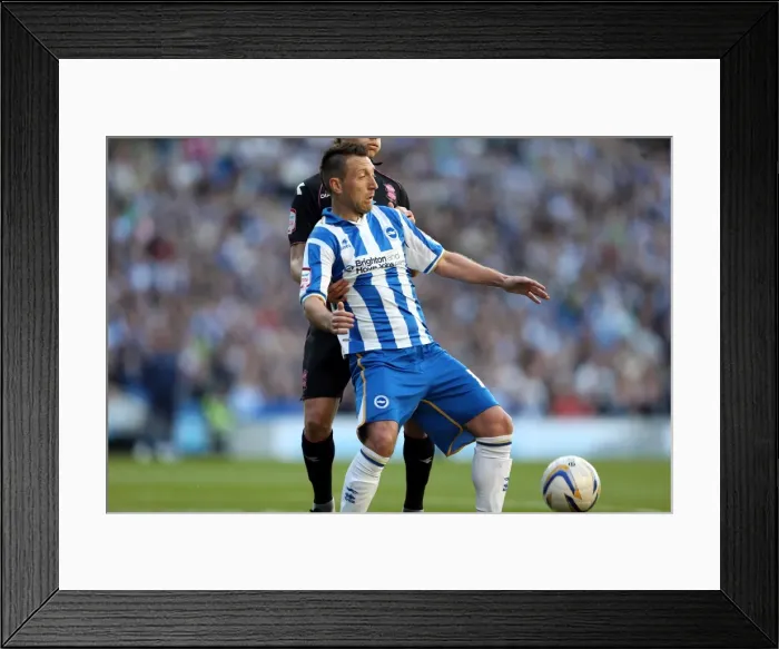 Framed Print : Stephen Dobbie's Thrilling Performance: Brighton & Hove Albion vs. Birmingham City, Npower Championship, Amex Stadium, September 29, 2012