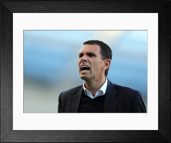 Framed Print : Gus Poyet: Brighton & Hove Albion Manager in Action Against Birmingham City, Npower Championship, Amex Stadium (September 29, 2012) Framed Print : Gus Poyet: Brighton & Hove Albion Manager in Action Against Birmingham City, Npower Championship, Amex Stadium (September 29, 2012)