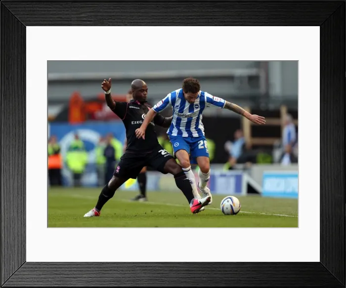 Framed Print : Intense Face-Off: Wayne Bridge vs. Leroy Lita, Brighton & Hove Albion vs. Birmingham City, Npower Championship, Amex Stadium (September 29, 2012) Framed Print : Intense Face-Off: Wayne Bridge vs. Leroy Lita, Brighton & Hove Albion vs. Birmingham City, Npower Championship, Amex Stadium (September 29, 2012)