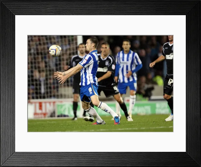 Framed Print : Brighton & Hove Albion's Ashley Barnes Scores Against Ipswich Town in Npower Championship Match at Amex Stadium (October 2, 2012) Framed Print : Brighton & Hove Albion's Ashley Barnes Scores Against Ipswich Town in Npower Championship Match at Amex Stadium (October 2, 2012)