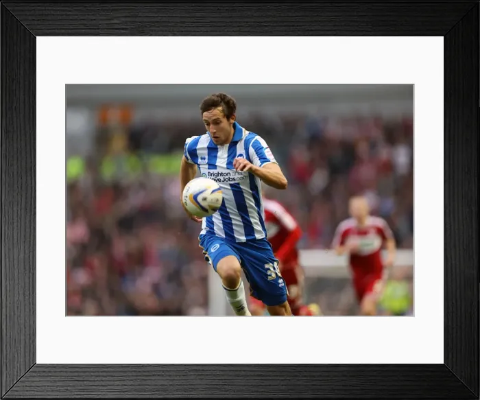 Framed Print : Brighton & Hove Albion's Will Buckley in Action against Middlesbrough, Championship Clash, Amex Stadium, October 20, 2012