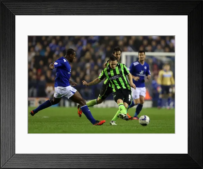 Framed Print : Andrew Crofts of Brighton & Hove Albion in Action Against Burnley at Leicester City's Kingpower Stadium, Npower Championship, October 23, 2012 Framed Print : Andrew Crofts of Brighton & Hove Albion in Action Against Burnley at Leicester City's Kingpower Stadium, Npower Championship, October 23, 2012