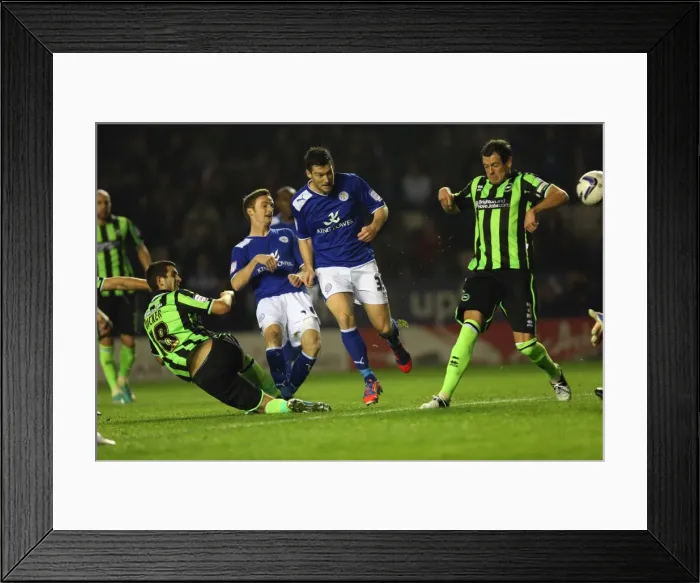 Framed Print : Andy King Scores the Opener: Leicester City vs. Brighton & Hove Albion, Npower Championship, October 23, 2012 Framed Print : Andy King Scores the Opener: Leicester City vs. Brighton & Hove Albion, Npower Championship, October 23, 2012