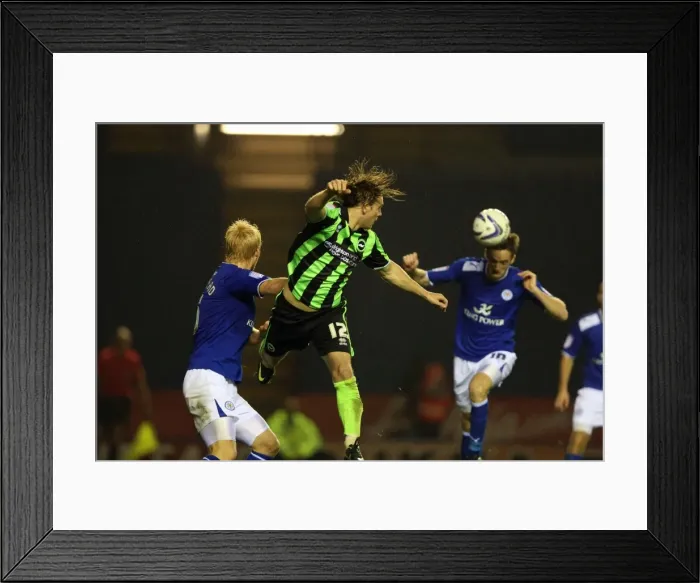 Framed Print : Brighton & Hove Albion's Craig Mackail-Smith Faces Off Against Leicester City in Championship Clash, October 2012 Framed Print : Brighton & Hove Albion's Craig Mackail-Smith Faces Off Against Leicester City in Championship Clash, October 2012
