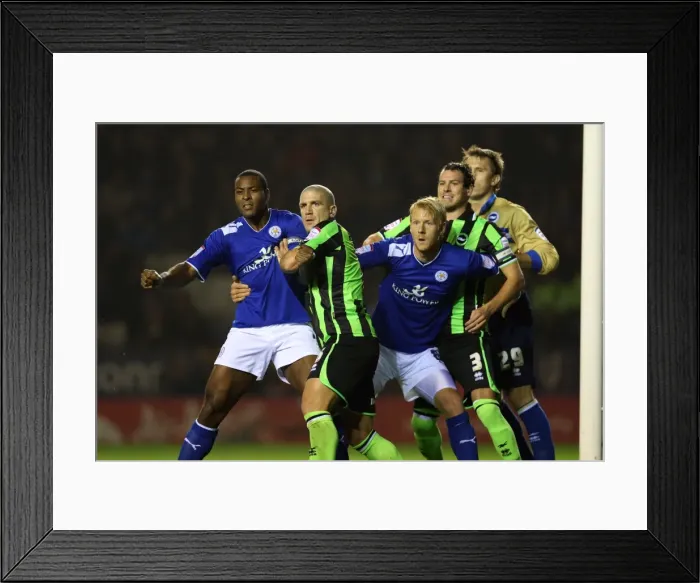 Framed Print : Brighton & Hove Albion's El-Abd and Greer Face Off Against Leicester City in Championship Clash (October 23, 2012) Framed Print : Brighton & Hove Albion's El-Abd and Greer Face Off Against Leicester City in Championship Clash (October 23, 2012)