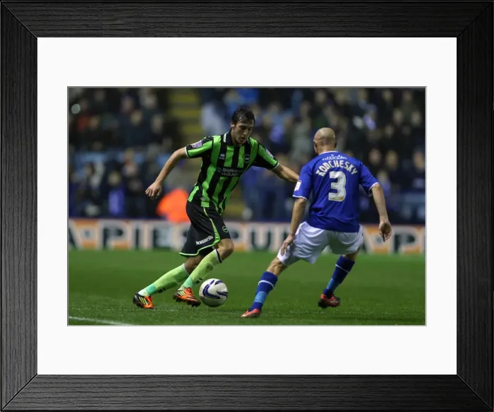 Framed Print : Brighton's Will Buckley in Action Against Burnley during Leicester Championship Clash (October 2012) Framed Print : Brighton's Will Buckley in Action Against Burnley during Leicester Championship Clash (October 2012)