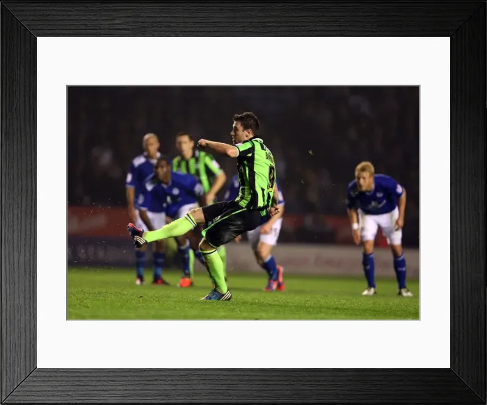 Framed Print : Barnes Penalty Saved: Brighton & Hove Albion vs. Burnley, Championship Clash at Leicester City (October 23, 2012) Framed Print : Barnes Penalty Saved: Brighton & Hove Albion vs. Burnley, Championship Clash at Leicester City (October 23, 2012)