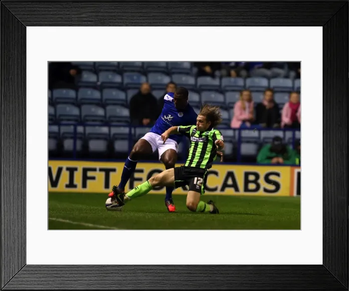 Framed Print : Brighton & Hove Albion's Craig Mackail-Smith Goes Head-to-Head with Leicester City in Npower Championship Clash, October 2012 Framed Print : Brighton & Hove Albion's Craig Mackail-Smith Goes Head-to-Head with Leicester City in Npower Championship Clash, October 2012
