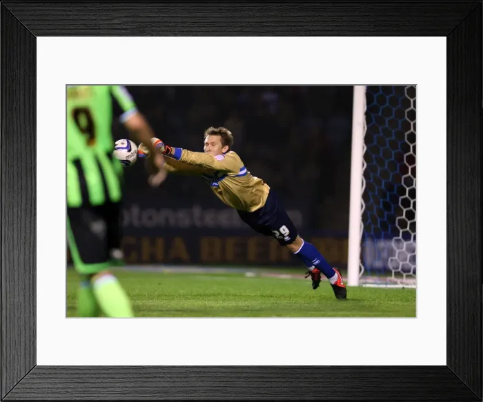 Framed Print : Brighton & Hove Albion's Tomasz Kuszczak Clears the Ball Against Burnley in Npower Championship Match at Leicester City (October 23, 2012) Framed Print : Brighton & Hove Albion's Tomasz Kuszczak Clears the Ball Against Burnley in Npower Championship Match at Leicester City (October 23, 2012)
