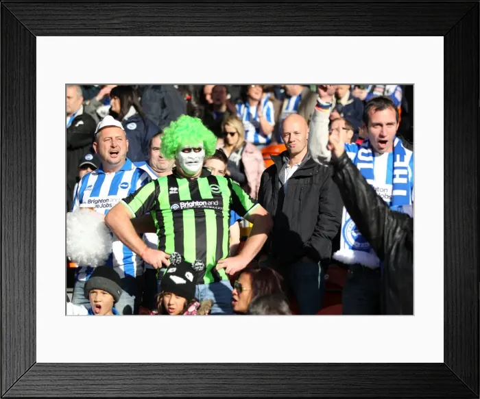 Framed Print : Brighton & Hove Albion vs. Blackpool: 2012-13 Away Game Framed Print : Brighton & Hove Albion vs. Blackpool: 2012-13 Away Game