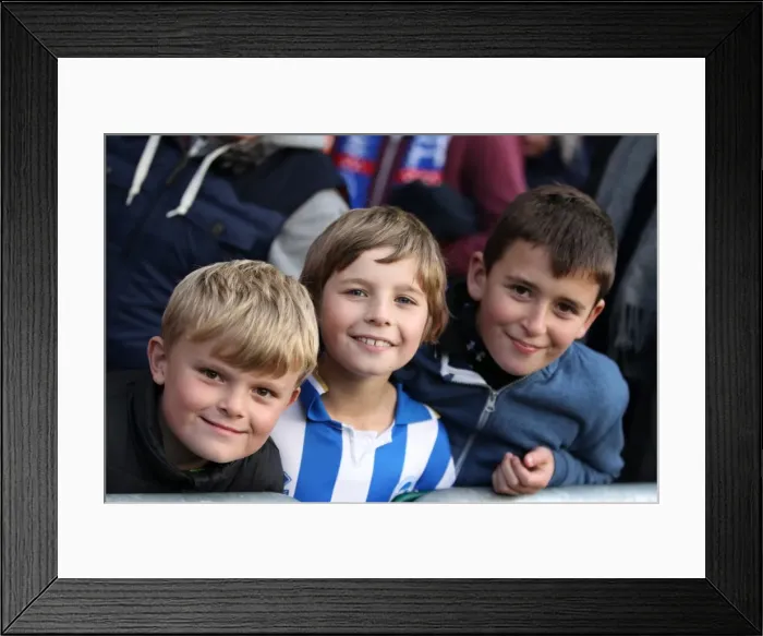 Framed Print : Brighton and Hove Albion FC: Electric Atmosphere in the Stands - Away Days 2012-13 Framed Print : Brighton and Hove Albion FC: Electric Atmosphere in the Stands - Away Days 2012-13