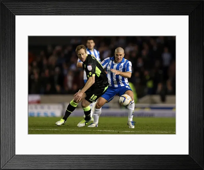 Framed Print : Defensive Showdown: El-Abd vs. Becchio, Brighton & Hove Albion vs. Leeds United, Npower Championship 2012 Framed Print : Defensive Showdown: El-Abd vs. Becchio, Brighton & Hove Albion vs. Leeds United, Npower Championship 2012
