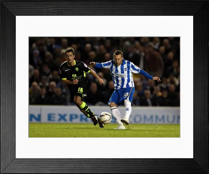 Framed Print : Stephen Dobbie Shoots: Brighton & Hove Albion vs Leeds United, Npower Championship, Amex Stadium, November 2, 2012 Framed Print : Stephen Dobbie Shoots: Brighton & Hove Albion vs Leeds United, Npower Championship, Amex Stadium, November 2, 2012