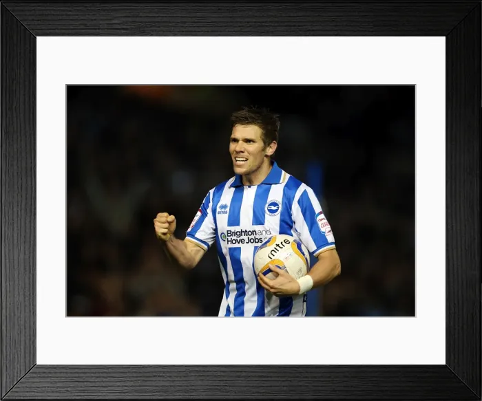 Framed Print : Dean Hammond: A Brighton and Hove Albion Footballing Legend Framed Print : Dean Hammond: A Brighton and Hove Albion Footballing Legend