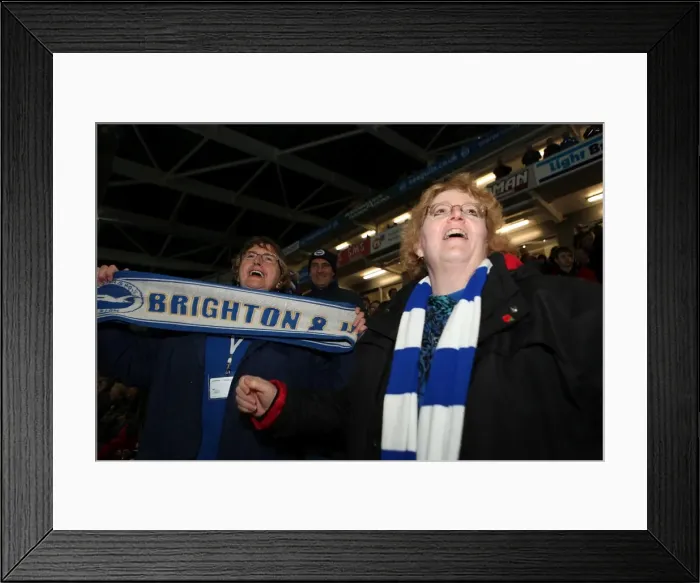 Framed Print : Brighton & Hove Albion: Nostalgic Review of the 2012-13 Home Game Against Leeds United
