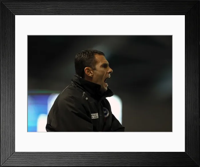 Framed Print : Gus Poyet's Intense Moment: Brighton & Hove Albion vs. Peterborough United, Npower Championship, Amex Stadium (Nov 6, 2012) Framed Print : Gus Poyet's Intense Moment: Brighton & Hove Albion vs. Peterborough United, Npower Championship, Amex Stadium (Nov 6, 2012)