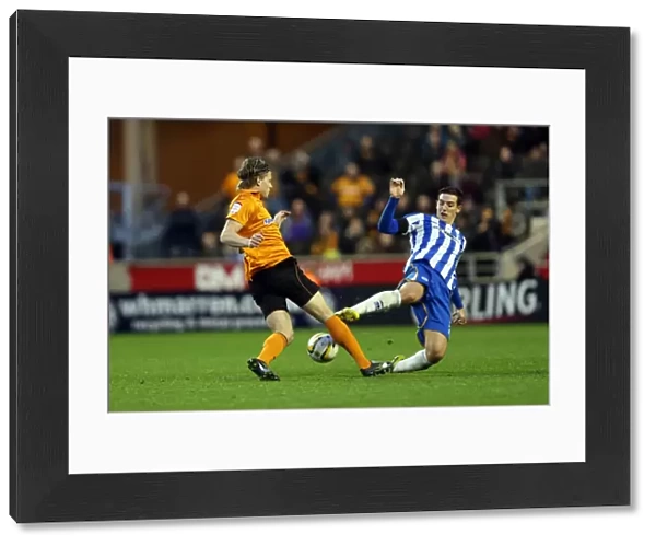 Lewis Dunk vs. Kevin Doyle: Intense Moment from Brighton & Hove Albion vs. Wolverhampton Wanderers, Championship 2012