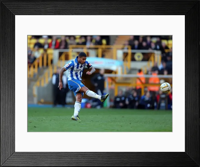 Framed Print : Brighton & Hove Albion's Liam Bridcutt Shoots Against Wolverhampton Wanderers, Championship Clash (November 10, 2012) Framed Print : Brighton & Hove Albion's Liam Bridcutt Shoots Against Wolverhampton Wanderers, Championship Clash (November 10, 2012)