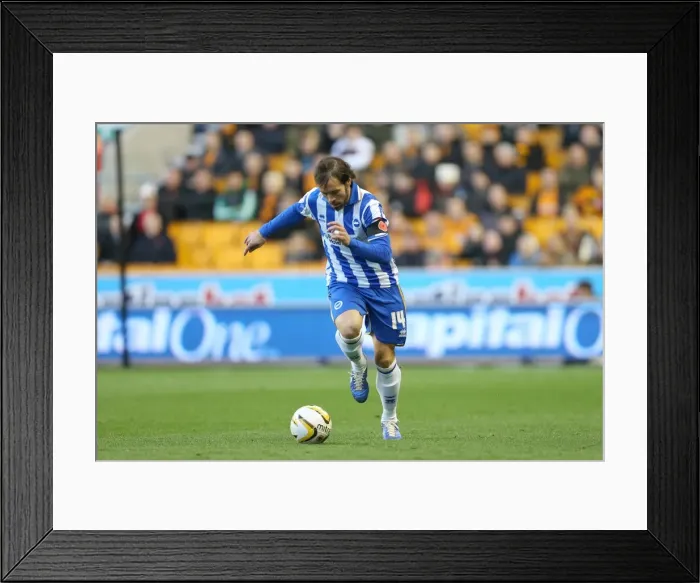 Framed Print : November 2012: Inigo Calderon in Action - Wolves vs. Brighton & Hove Albion, Championship Showdown Framed Print : November 2012: Inigo Calderon in Action - Wolves vs. Brighton & Hove Albion, Championship Showdown