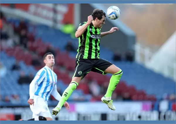 Gordon Greer Clears the Ball for Brighton & Hove Albion against Huddersfield Town, November 2012