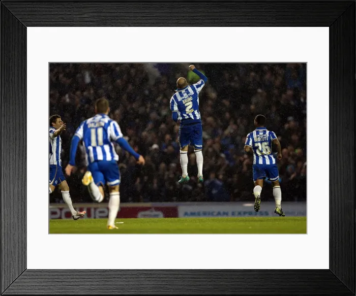 Framed Print : Bruno Saltor's Historic Goal: Brighton & Hove Albion's 1-0 Victory over Bolton Wanderers (November 24, 2012) Framed Print : Bruno Saltor's Historic Goal: Brighton & Hove Albion's 1-0 Victory over Bolton Wanderers (November 24, 2012)