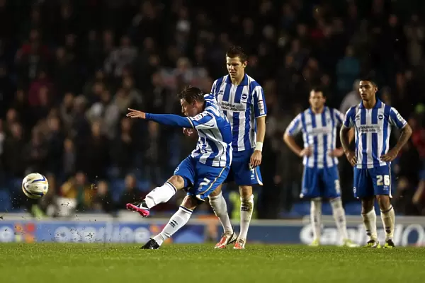 Will Hoskins Fires at Bolton Wanderers in Npower Championship Clash at Brighton & Hove Albion's Amex Stadium (November 24, 2012)
