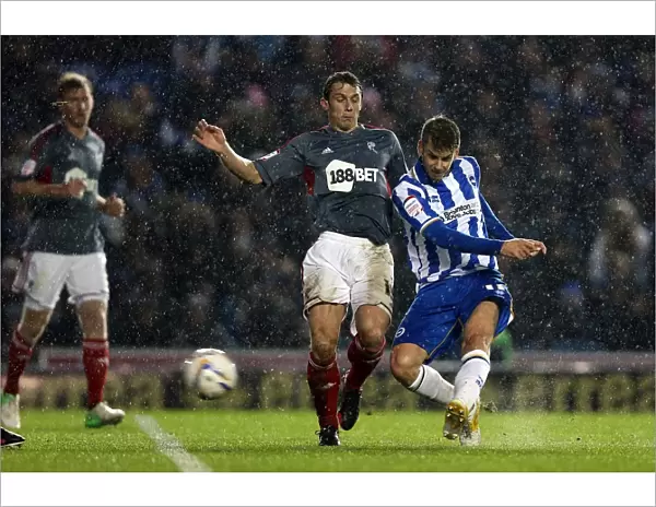 Andrea Orlandi Shoots for Brighton & Hove Albion against Bolton Wanderers, Npower Championship, November 24, 2012