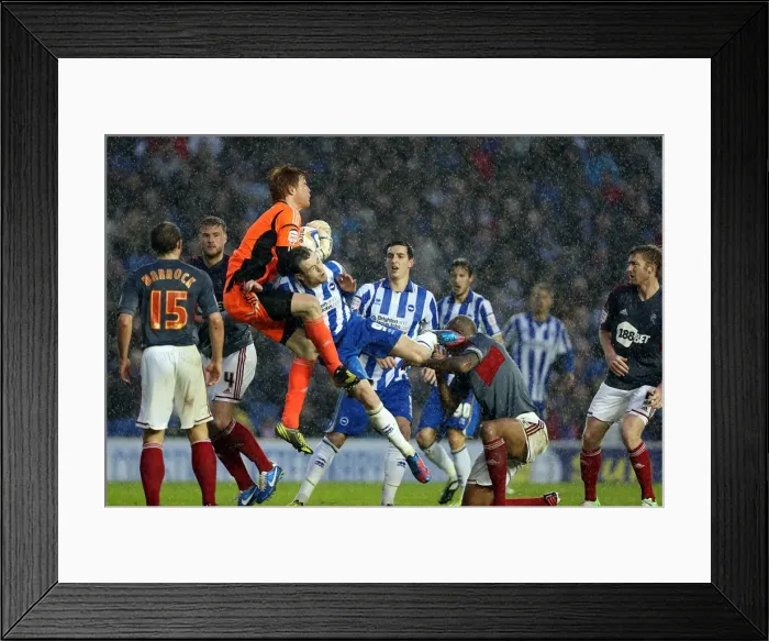 Framed Print : Barnes vs. Bogdan: A Fierce Encounter between Brighton & Hove Albion and Bolton Wanderers - November 2012 Framed Print : Barnes vs. Bogdan: A Fierce Encounter between Brighton & Hove Albion and Bolton Wanderers - November 2012