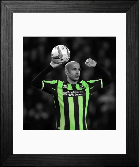 Framed Print : Bruno Saltor: Brighton and Hove Albion FC Defender in Action Framed Print : Bruno Saltor: Brighton and Hove Albion FC Defender in Action