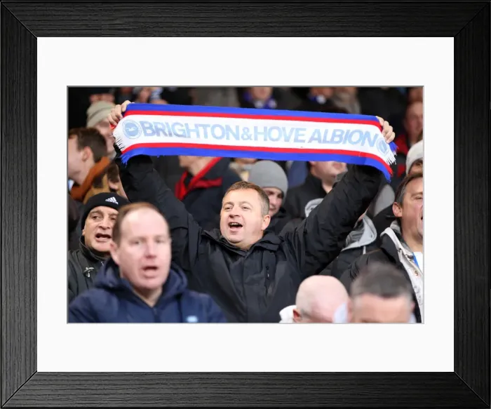 Framed Print : Brighton and Hove Albion FC: Away Days 2012-13 - Seafront Crowd Shots Framed Print : Brighton and Hove Albion FC: Away Days 2012-13 - Seafront Crowd Shots