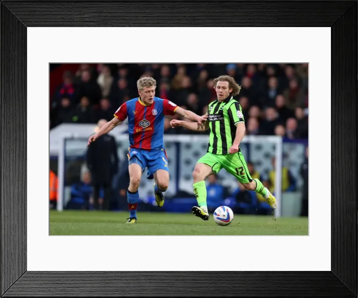 Framed Print : Decisive Moment: Craig Mackail-Smith Scores for Brighton against Crystal Palace (1st Dec, 2012)