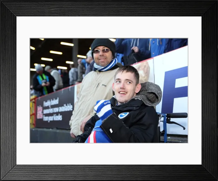 Framed Print : Brighton and Hove Albion FC: Electrifying Away Day Atmosphere 2012-13