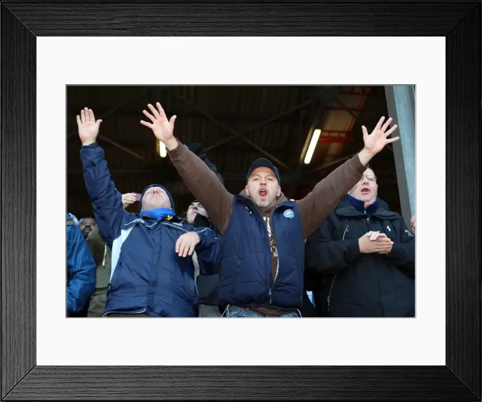 Framed Print : Sea of Supporters: Brighton & Hove Albion FC Away Games 2012-13 Framed Print : Sea of Supporters: Brighton & Hove Albion FC Away Games 2012-13