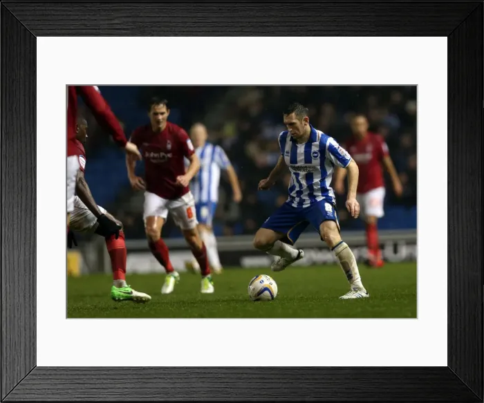 Framed Print : Brighton & Hove Albion vs Nottingham Forest, December 15, 2012: Andrew Crofts in Action Framed Print : Brighton & Hove Albion vs Nottingham Forest, December 15, 2012: Andrew Crofts in Action