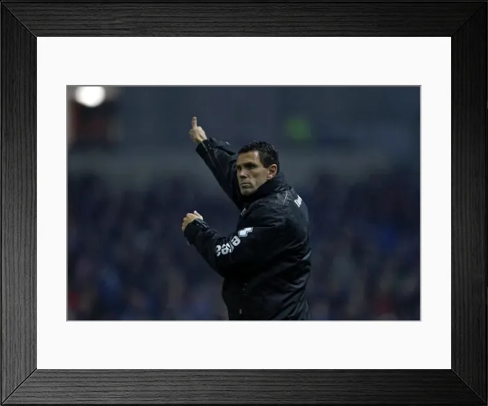 Framed Print : Gus Poyet Watches Over Brighton & Hove Albion vs. Nottingham Forest, December 15, 2012 Framed Print : Gus Poyet Watches Over Brighton & Hove Albion vs. Nottingham Forest, December 15, 2012