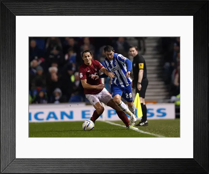Framed Print : Wayne Bridge Brawl: Brighton & Hove Albion vs. Nottingham Forest Npower Championship Clash at Amex Stadium (December 15, 2012) Framed Print : Wayne Bridge Brawl: Brighton & Hove Albion vs. Nottingham Forest Npower Championship Clash at Amex Stadium (December 15, 2012)